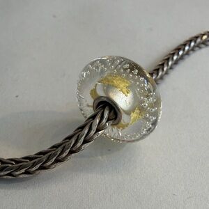 Trollbeads Gold Silver Trace Bead
